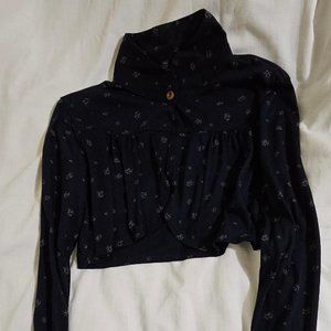 Daiso Navy Floral Bolero